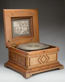 SPELDOSA, Polyphon, Tyskland, 1800/1900-tal.