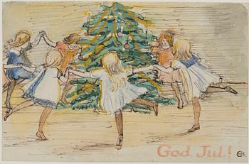 Elsa Beskow, 'God Jul'.
