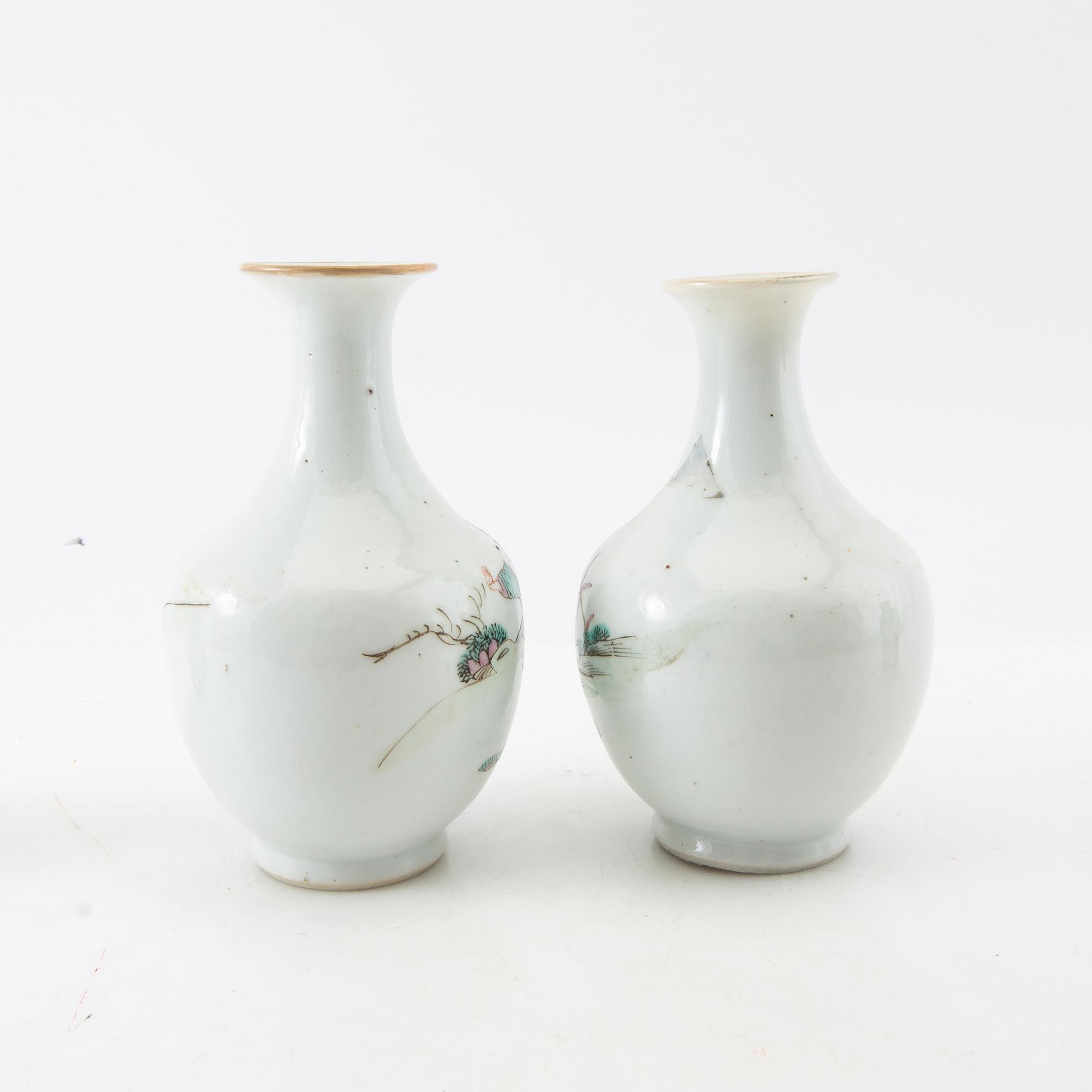 Vaser/Urnor 7 st Kina 18-1900-tal porslin.