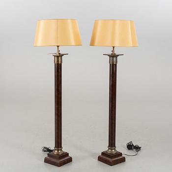 A pair of Empire style floor lamps 21st century.