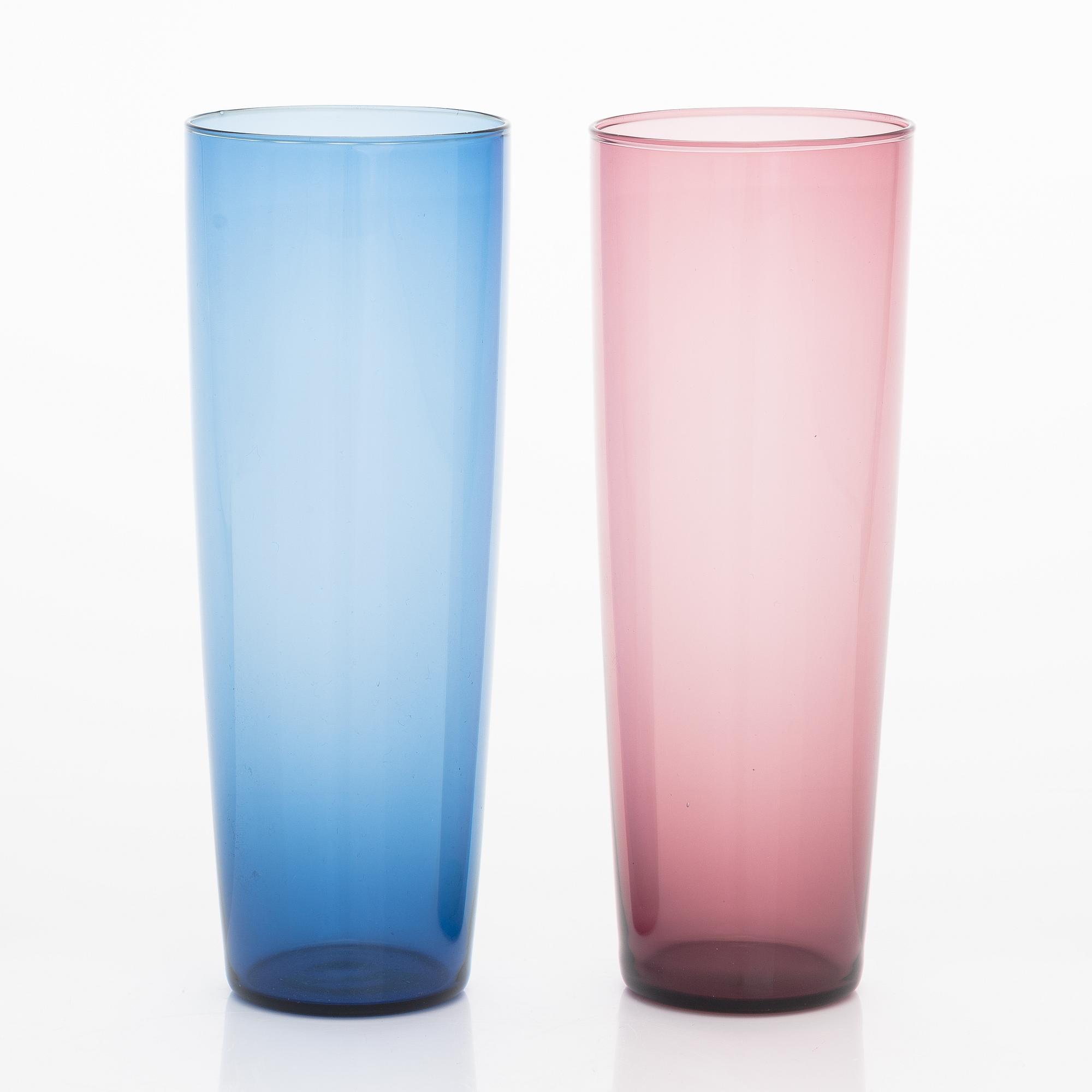 Tapio Wirkkala, a set of 12 juice glasses, model 2204, Iittala, Finland. In production 1956-1969.