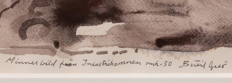 Bertil Gadö, "Minnesbild från Industrihamnen".