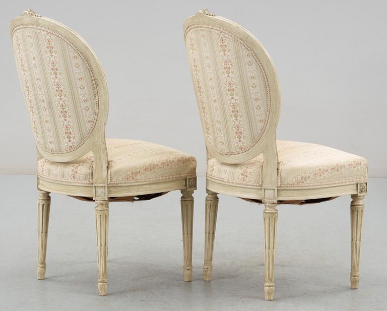 SALONGSGRUPP, 5 delar, gustaviansk stil, 1900-talets första hälft.