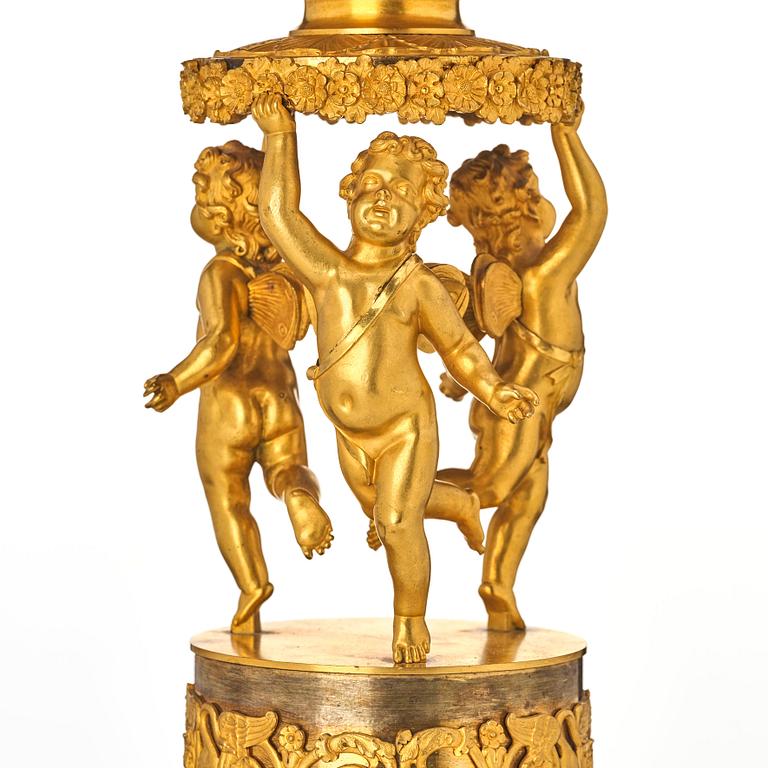 An Empire gilt bronze centerpiece, early 19th century.