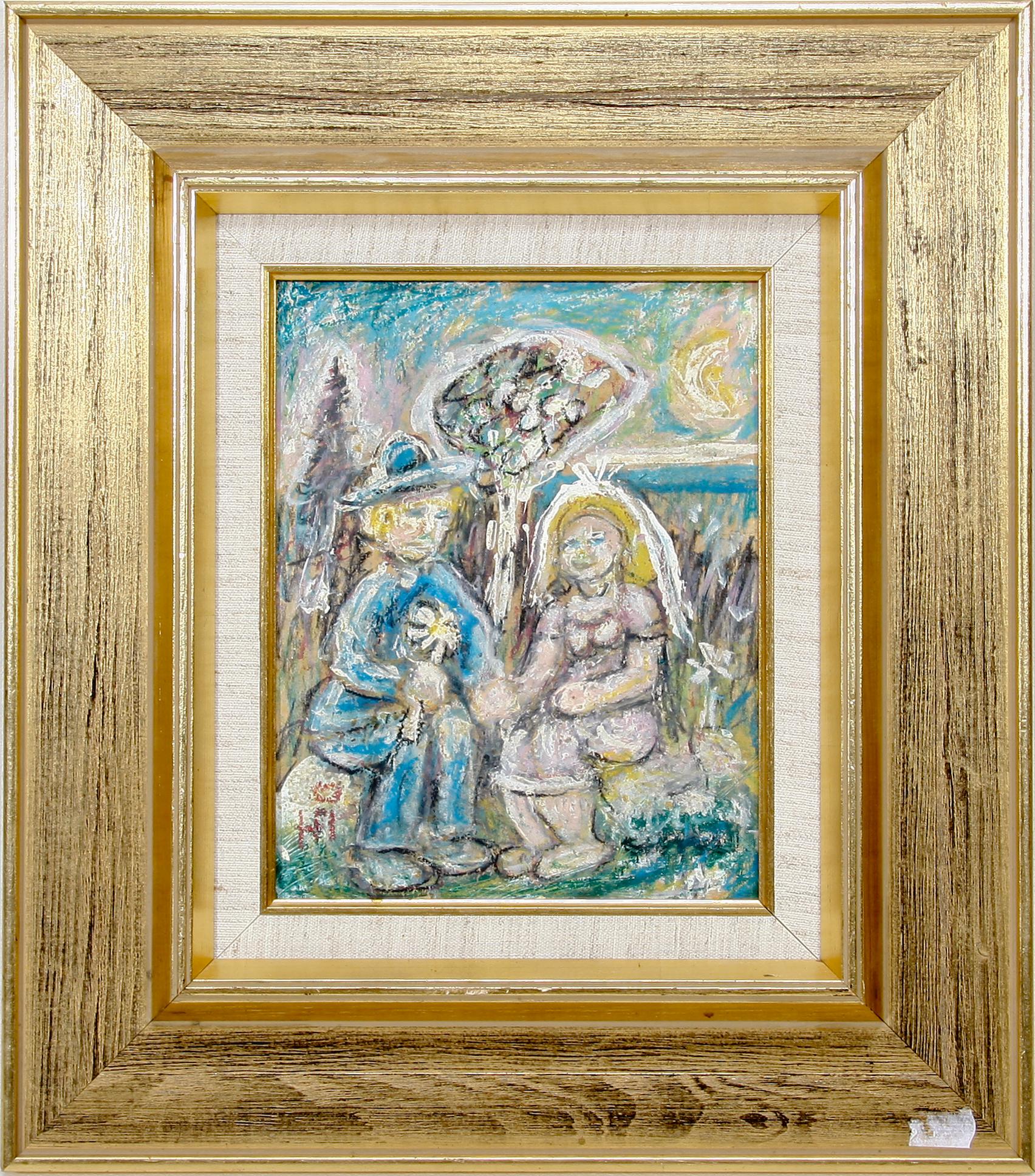 HANS ÅNGSÄTER, olja på pannå. Monogramsign.