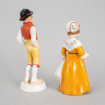 A pair of Swedish porcelaine figurines. Rörstrand.