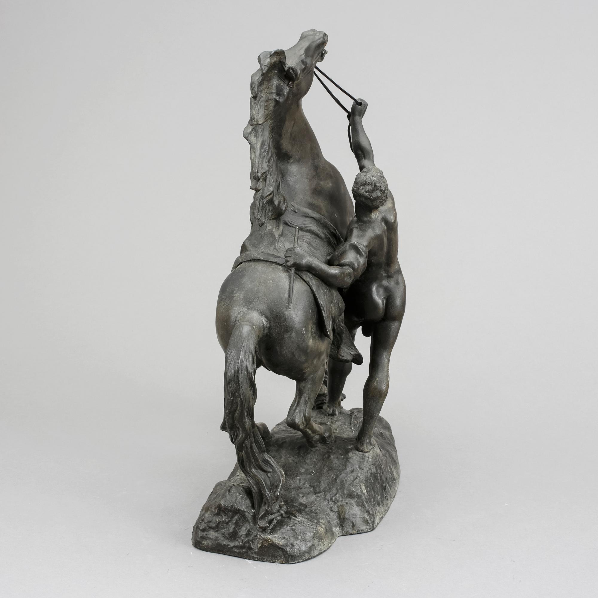 GUILLAUME COUSTOU, efter. Skulptur, patinerad metall.