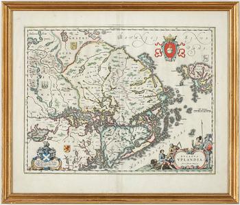 KARTA, "Ducatis Uplandia", Willem Janszoon Blaeu, omkring 1600-talets mitt.