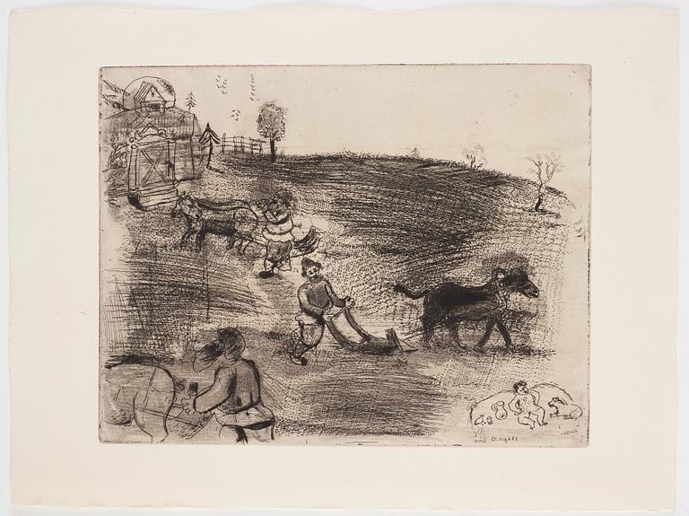 MARC CHAGALL, 71 st etsningar ur upplagan om 285 exemplar på Arches/MBM/J. Perrigot-papper, 1923-1948.