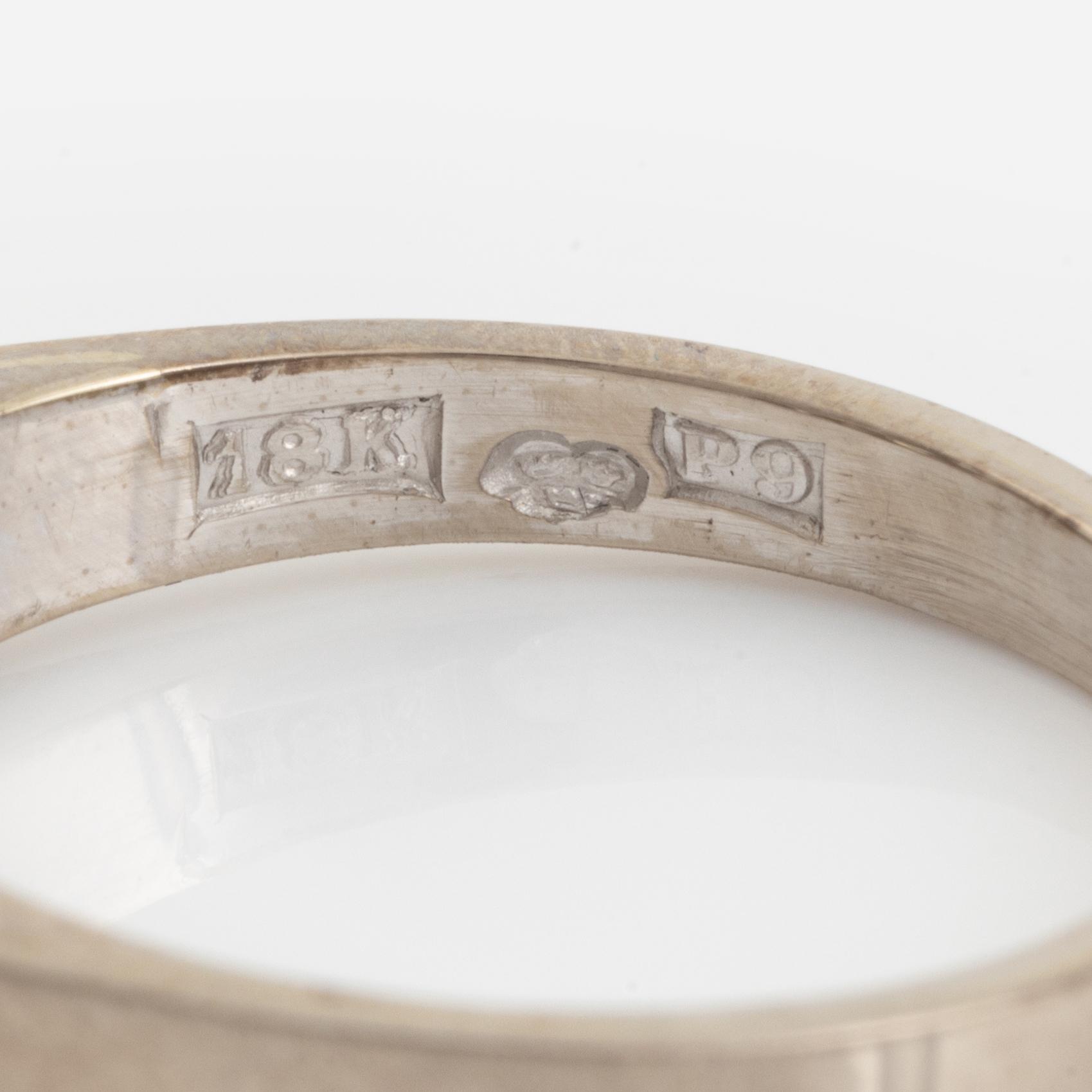 Ring med briljantslipade diamanter, 0.60 ct, A&M, Göteborg, 1965.