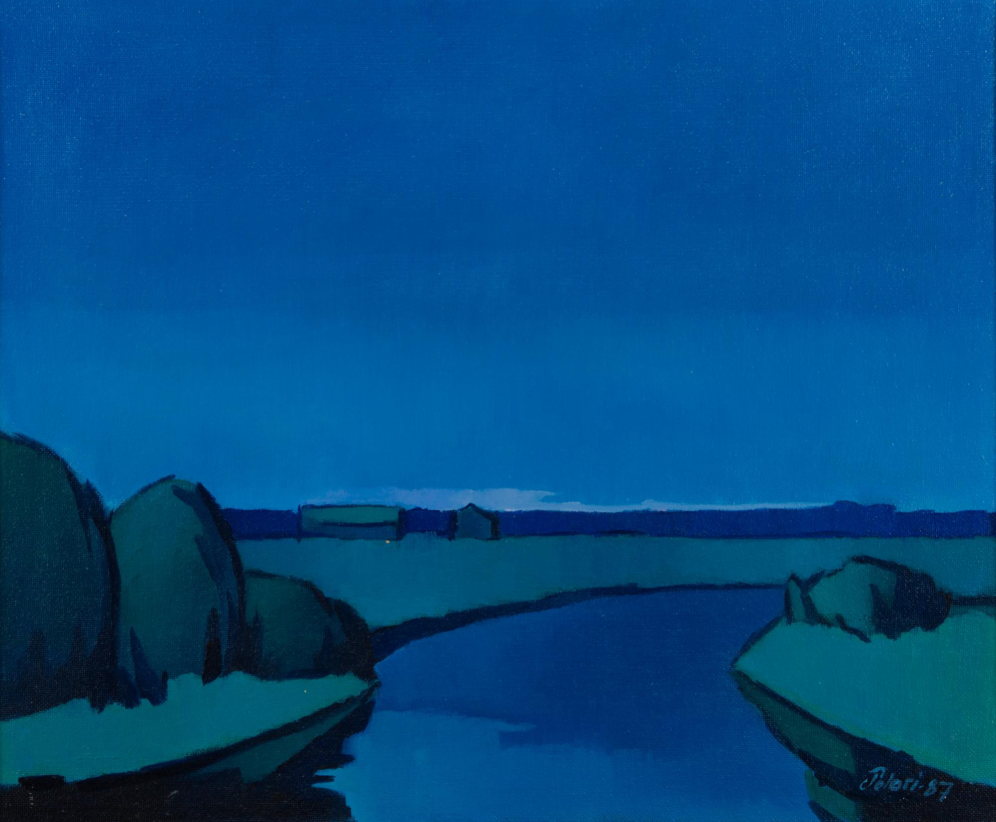 OIVA POLARI, öljy kankaalle, pingotettu levylle, signeerattu ja päivätty -87.