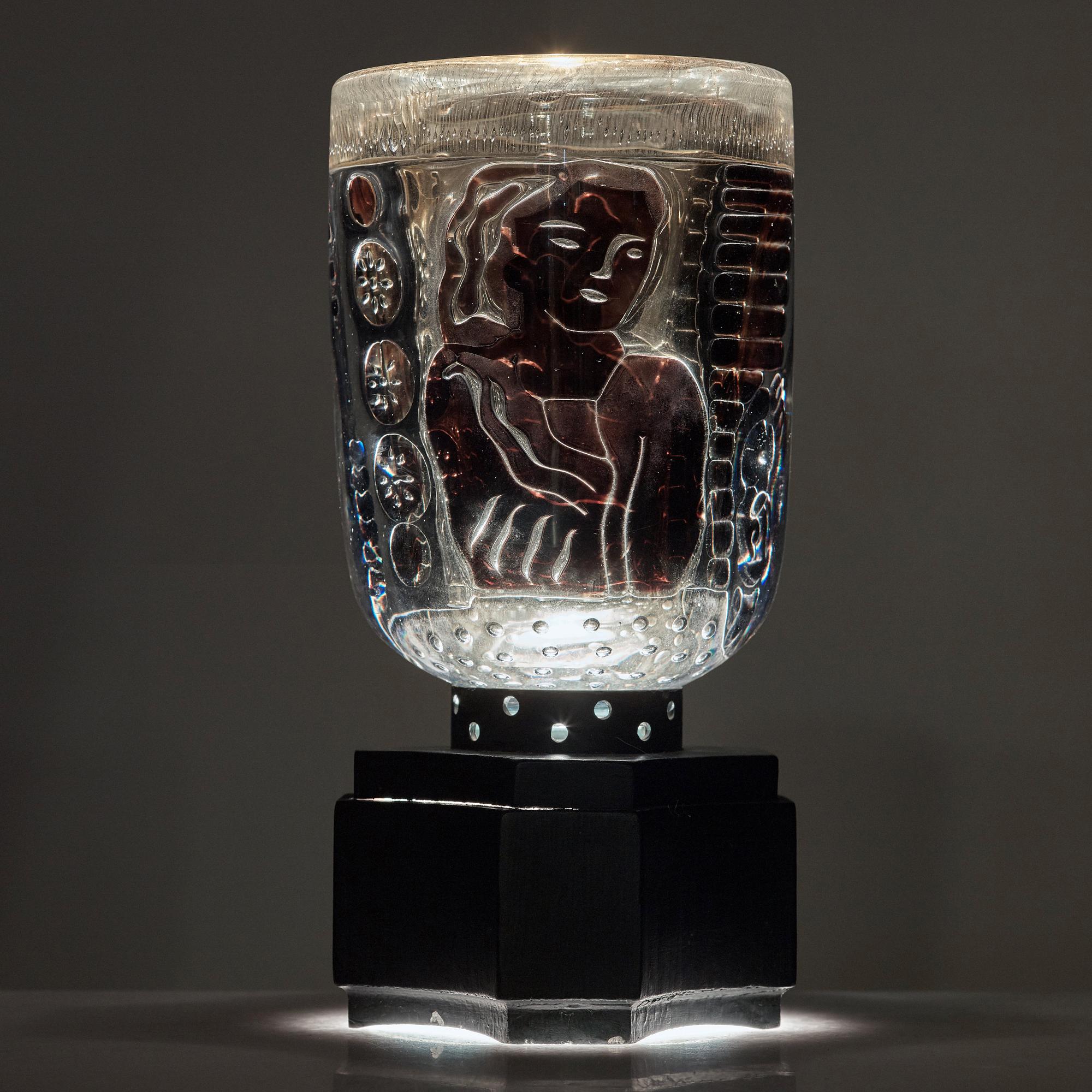 Edvin Öhrström, an "ariel" glass vase, Orrefors, Sweden 1939, nr 151.