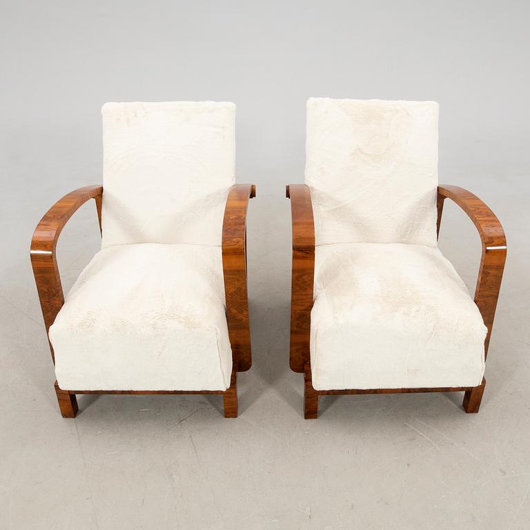 Armchairs, a pair of Art Deco, first half of the 20th century.