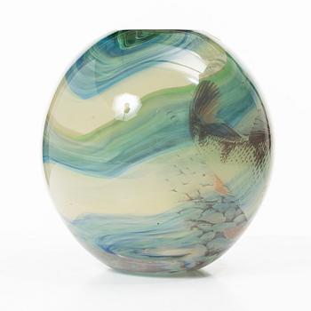Robert Oldegaarden, glass, vase, graal, unique.