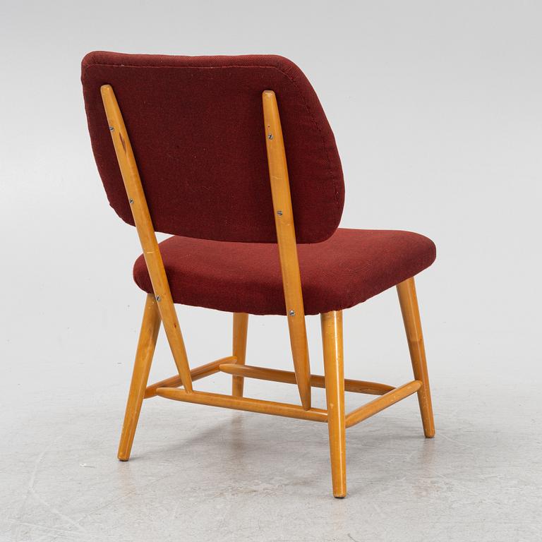 A birch easy chair, Sweden, 1940's/50's.