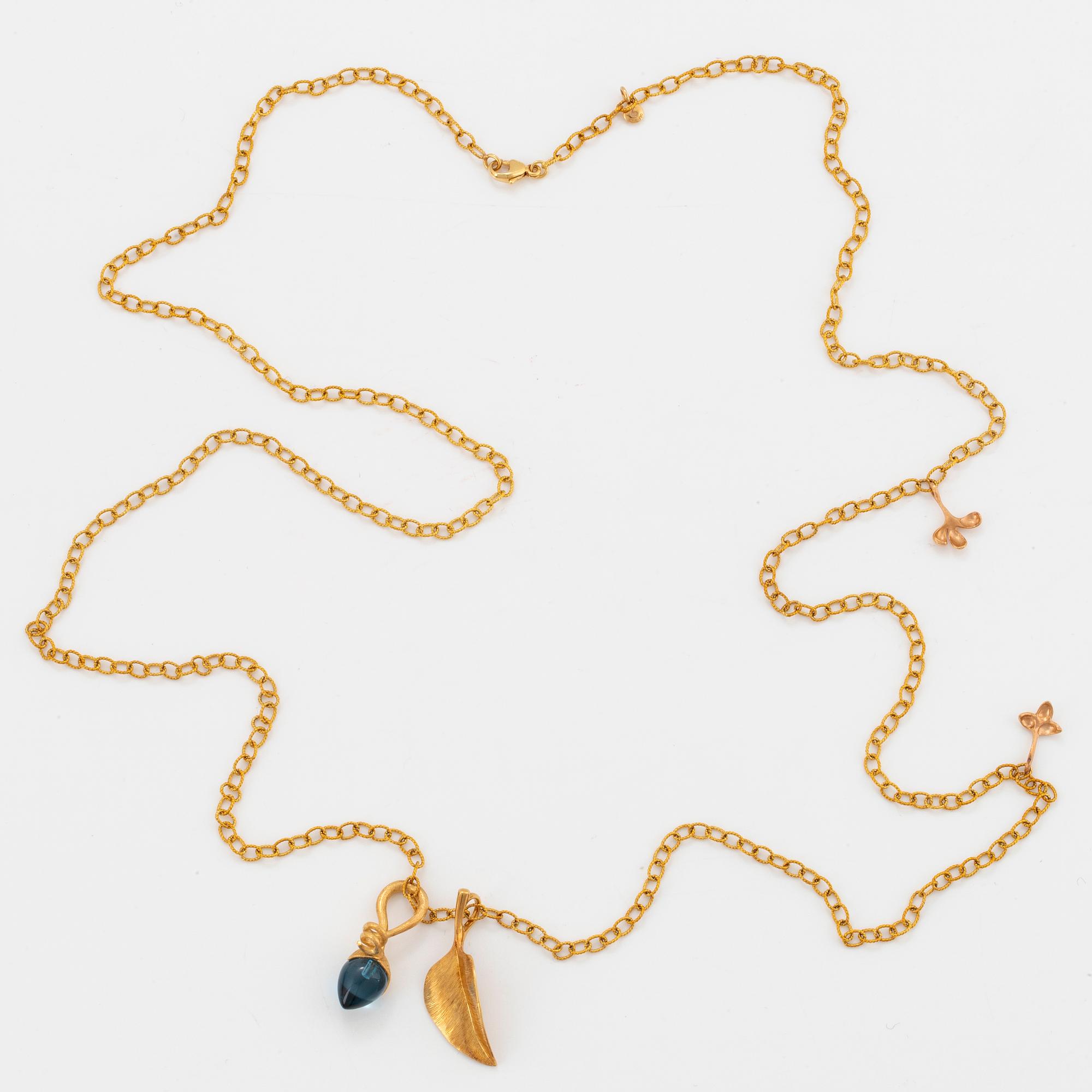 OLE LYNGGAARD, Lång collier/kedja 18K guld.
