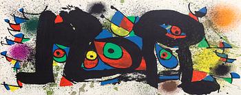 JOAN MIRÓ, lithograph in colours, from Miró Sculptures, 1973.