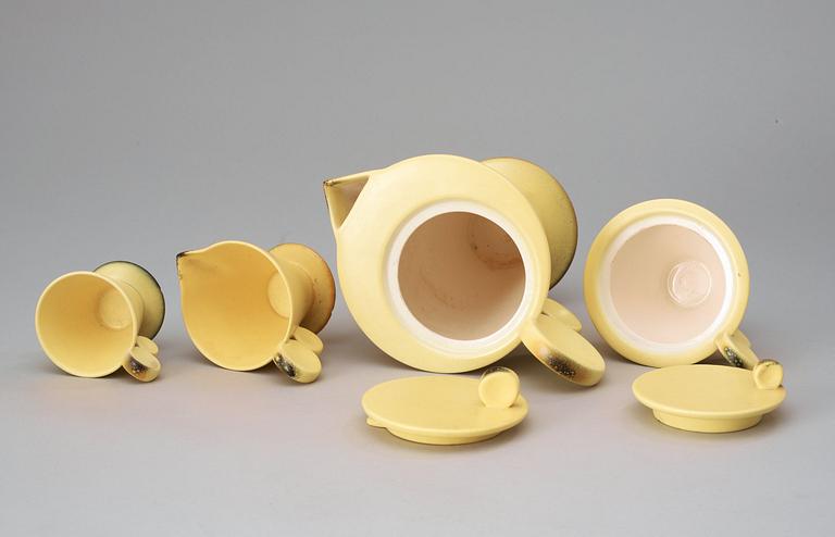 MARGARETE HEYMANN-MARKS, kaffeservis 9 delar, Die Haël-Werkstätten für künstlerische Keramik, Marwitz, Tyskland ca 1930.