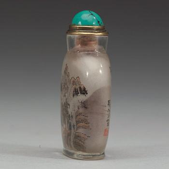 SNUSFLASKA, insidesmålad, samt med inskription Ma Shaoxuan, daterad 1897.