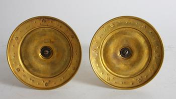 LJUSSTAKAR, ett par, barockstil, mässing.