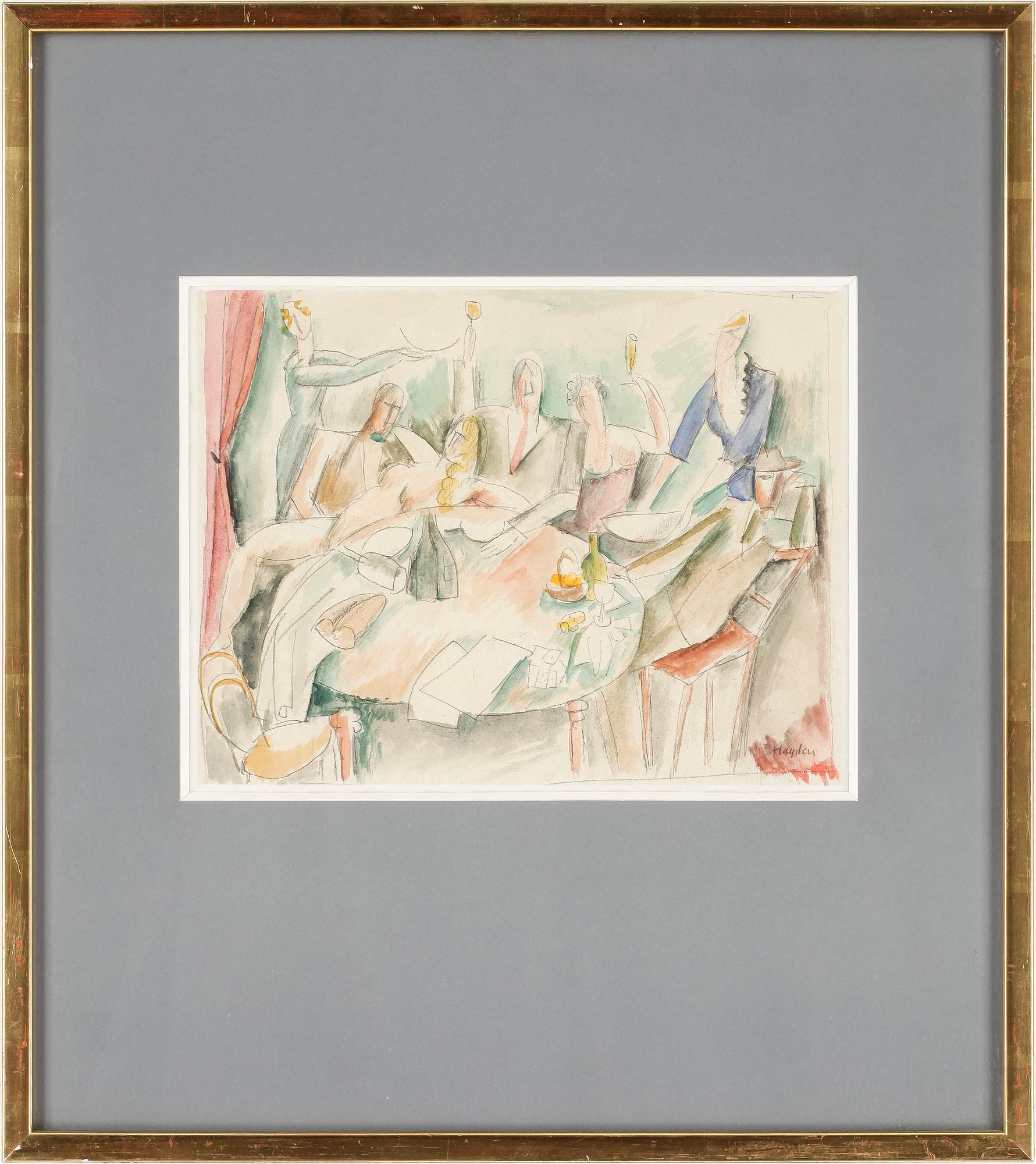 Henri Hayden, HENRI HAYDEN. Watercolour/pencil on paper, mounted on rice paper. Sign Hayden.