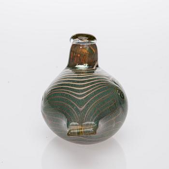 FIGURINER, 2 st, glas, signerade O.Toikka Nuutajärvi.
