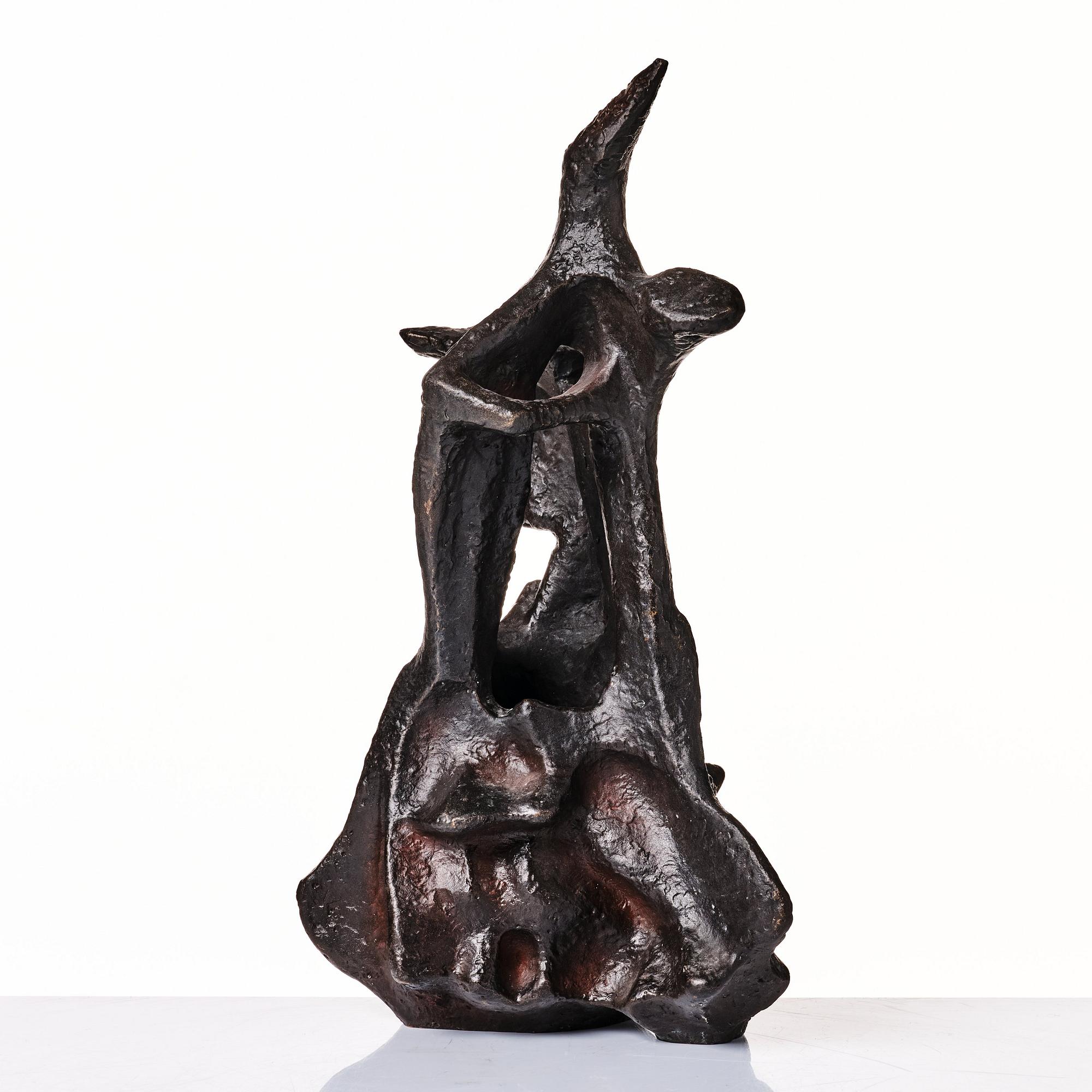Eric Grate, bronsskulptur,  signerad EG med monogram, numrerad 4/6.