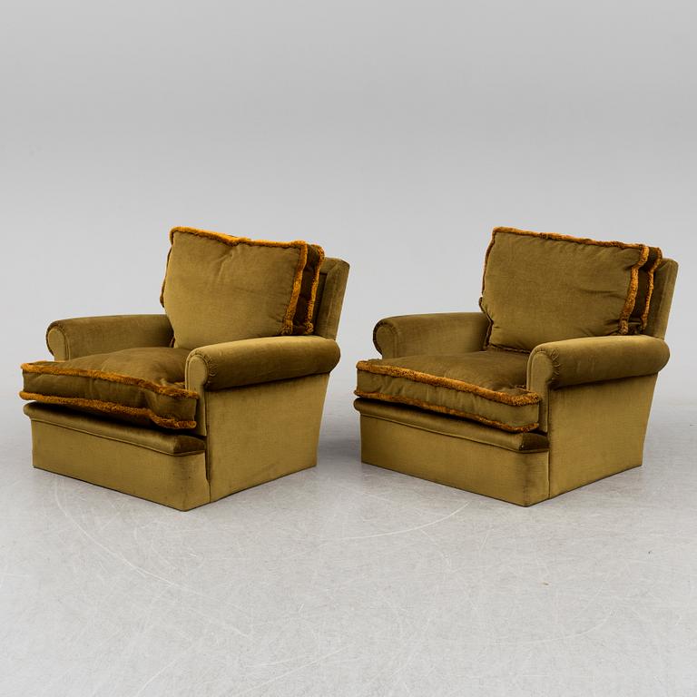 FÅTÖLJER, ett par, 1900-talets mitt.