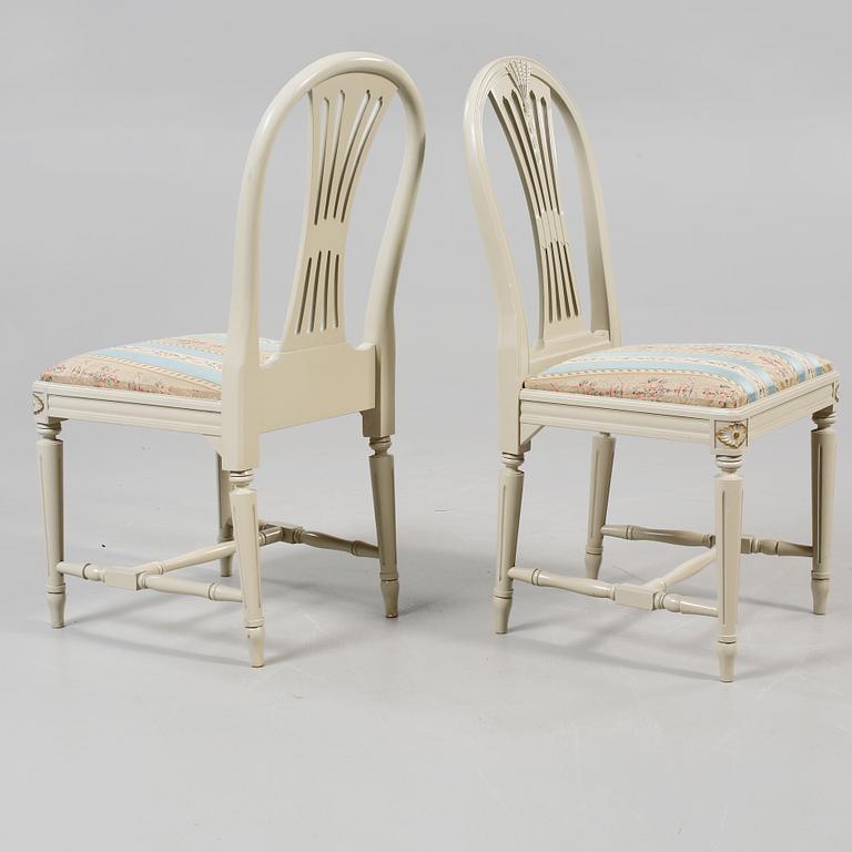 STOLAR, 4 st, gustaviansk stil, 1900-talets andra hälft.