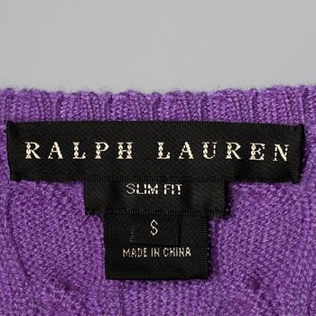 Three sweaters by Ralph Lauren.