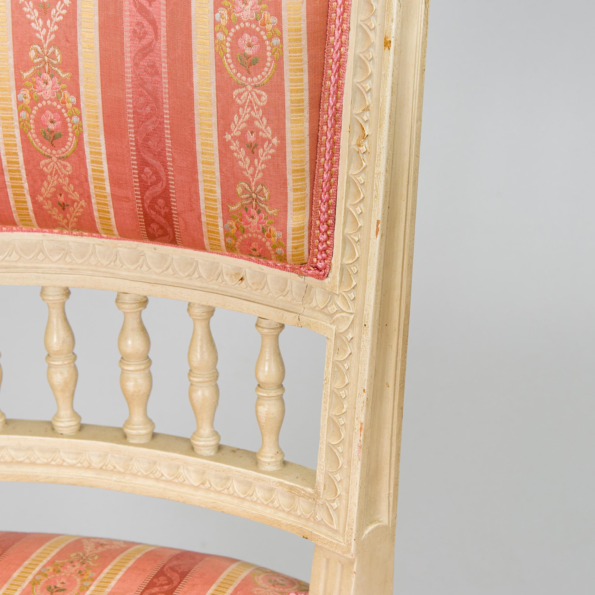 A pair of late Gustavian chairs, early 19th century.