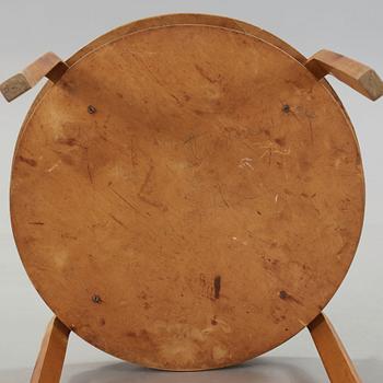 A black linoleum top birch table attributed to Alvar Aalto, Huonekalu-ja Rakennustyötehdas Oy for Artek, Finland 1940's.