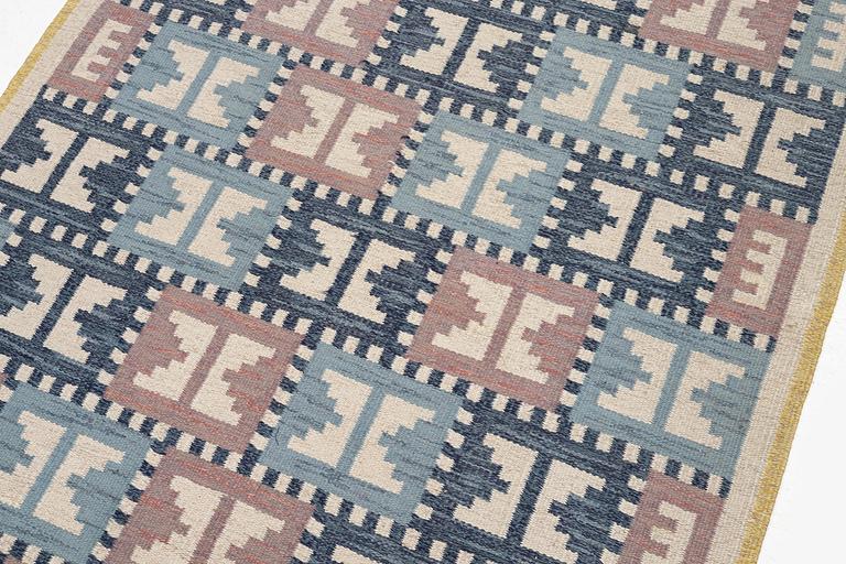 Anna-Greta Sjöqvist, a carpet, flat weave, c. 225 x 151 cm, signed AGS.