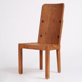 Axel Einar Hjorth, a stained pine 'Lovö' chair, Nordiska Kompaniet, Sweden 1930s.