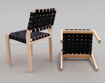 STOLAR, 4 st, modell 611, Alvar Aalto, Artek, 1900-talets andra hälft.