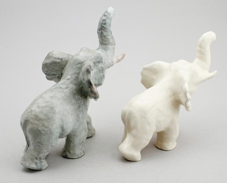 SKULPTURER, keramik, 2 st. Vicke Lindstrand, Upsala-Ekeby.