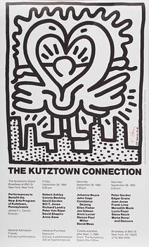 KEITH HARING, "Kutztown Connection", offset litograph, signed and dated - 84. Numbered 268.