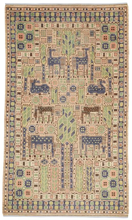 MÄRTA MÅÅS-FJETTERSTRÖM, MATTA, "Hästhagen", flossa, ca 370 x 220,5 cm, signerad MMF.