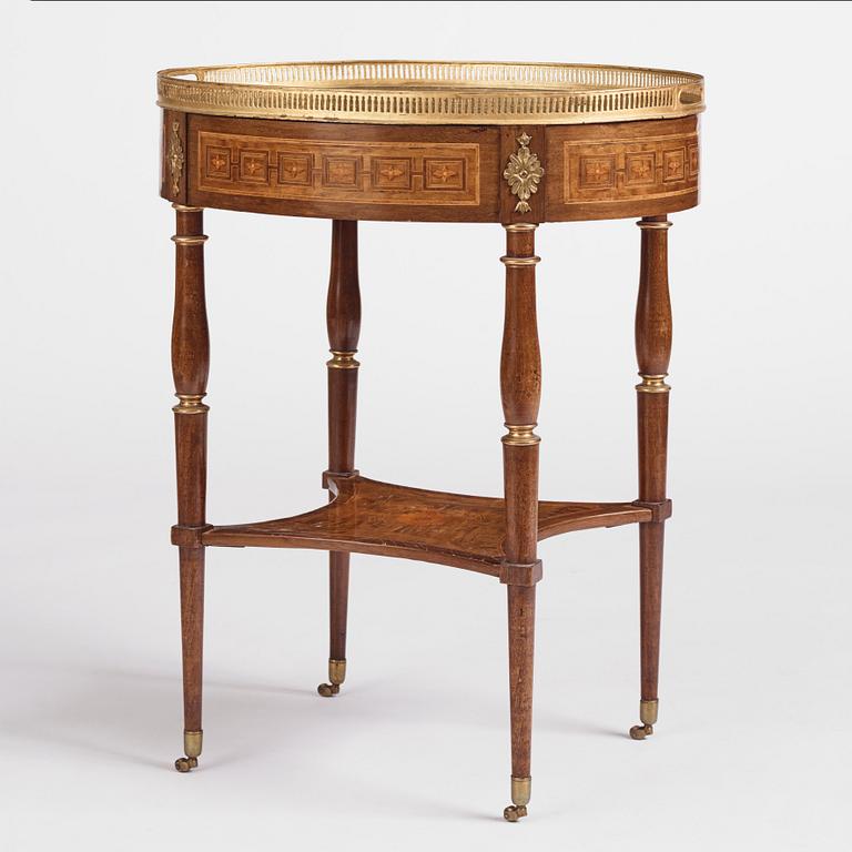 A Gustavian marquetry and gilt-brass mounted tray-table by G. Iwersson (master 1778-1813).