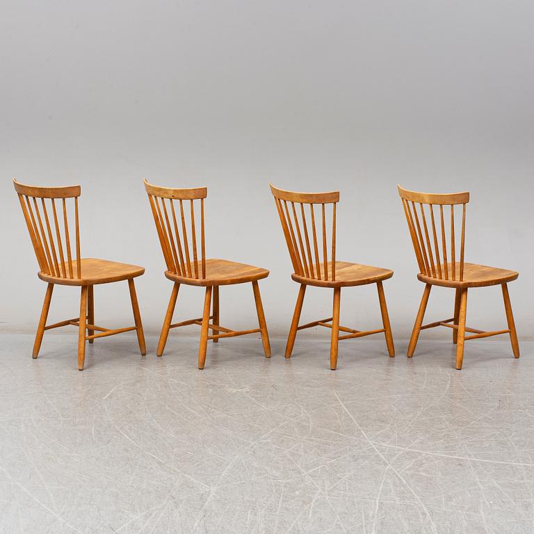 CARL MALMSTEN, stolar, 4 stycken, "Lilla Åland", 1900-talets andra hälft.