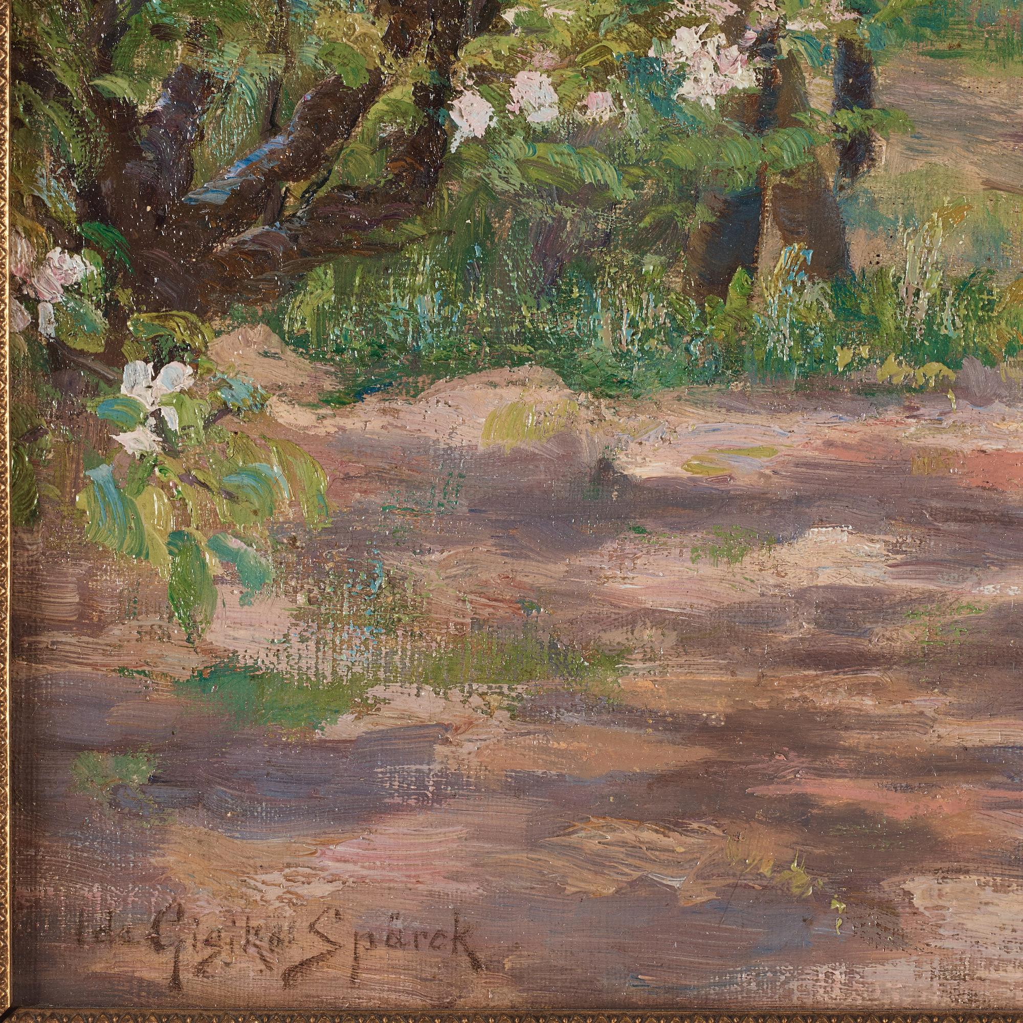 Ida Gisiko-Spärck, Vårlandskap med blommande träd.