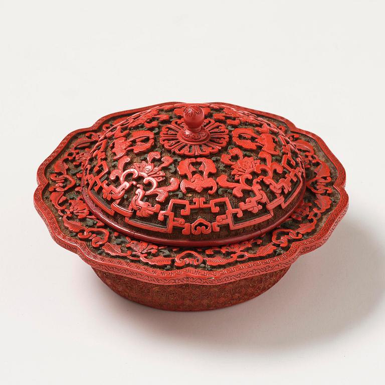 Ask med lock, lack. Qingdynastin, Qianlong (1736-95).