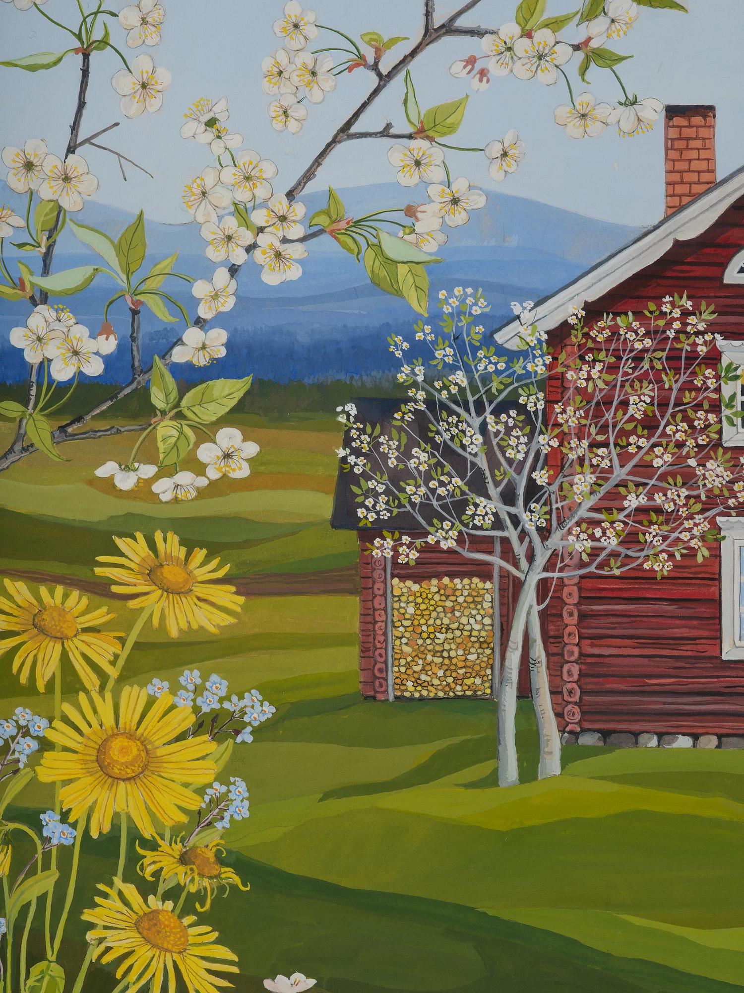 Stina Sunesson, "Jag målar våren" (I paint the spring).