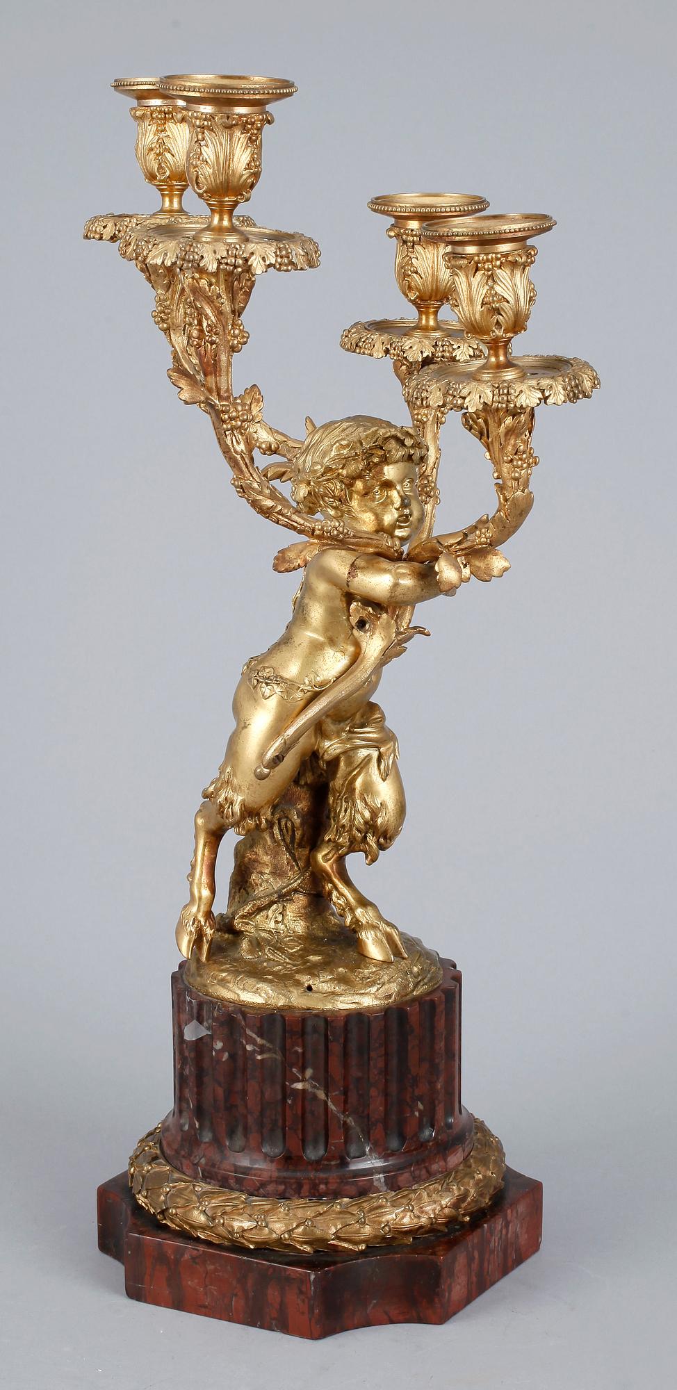 Kandelaber för fyra ljus, 1800-tal, efter model av Louis-Felix de la Rue, Louis XVI-stil.