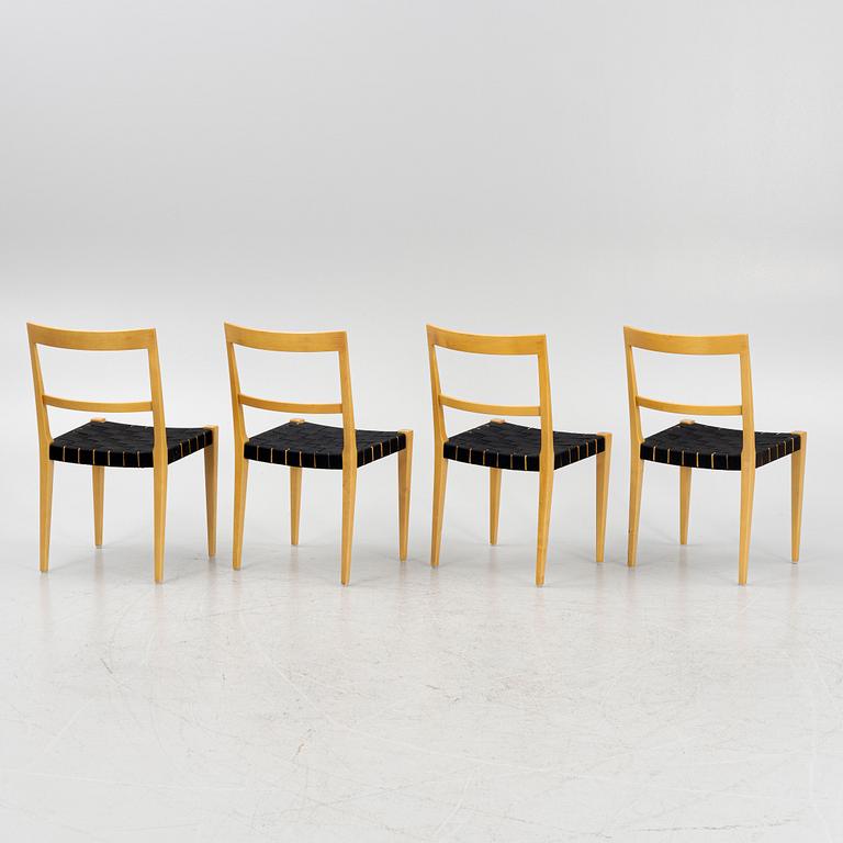 Bruno Mathsson, chairs, 4 pcs, "Mimat", Bruno Mathsson International, Värnamo, 1995-2001.