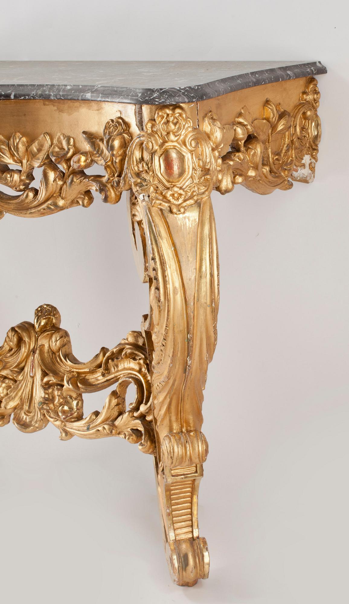 KONSOLBORD, barockstil, 1800 tal.