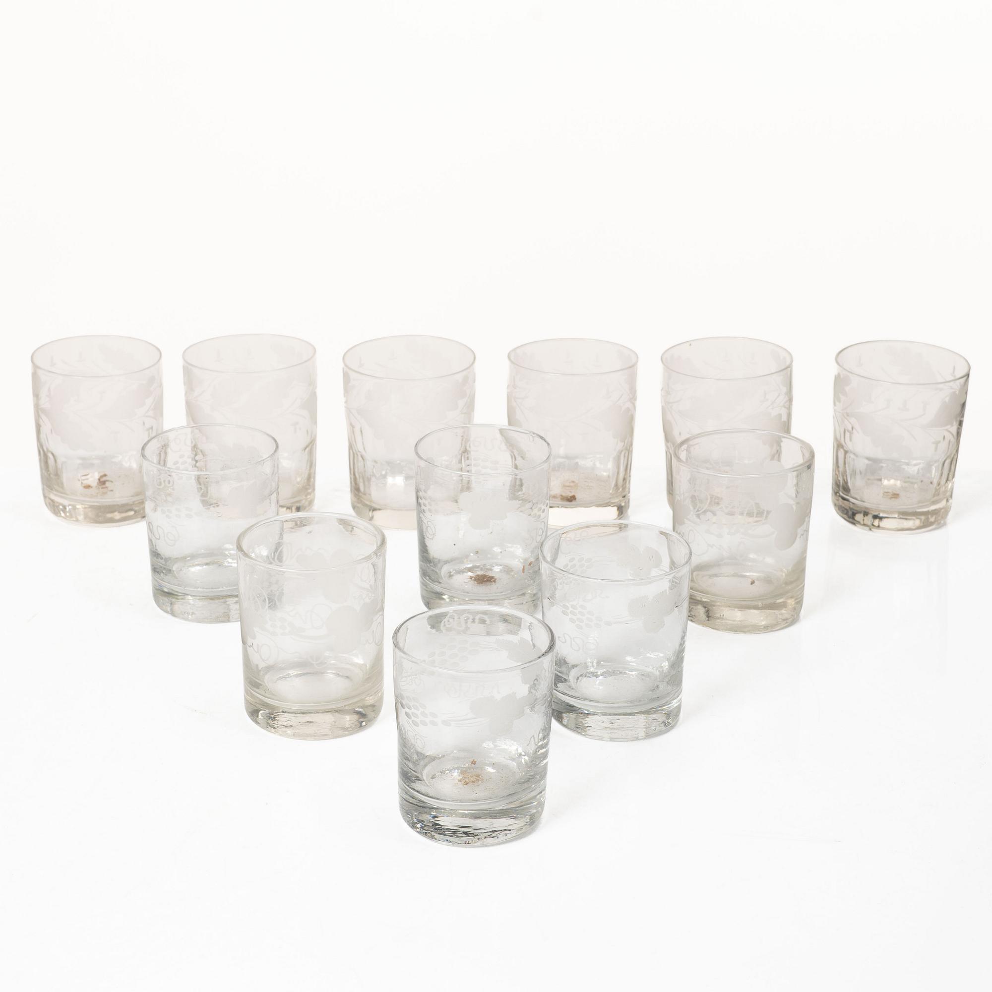 Selterglas, 12 st, tidigt 1800-tal.