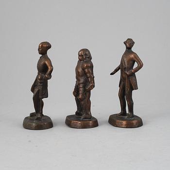 Allan Ebeling, sculptures, 3, signed.
