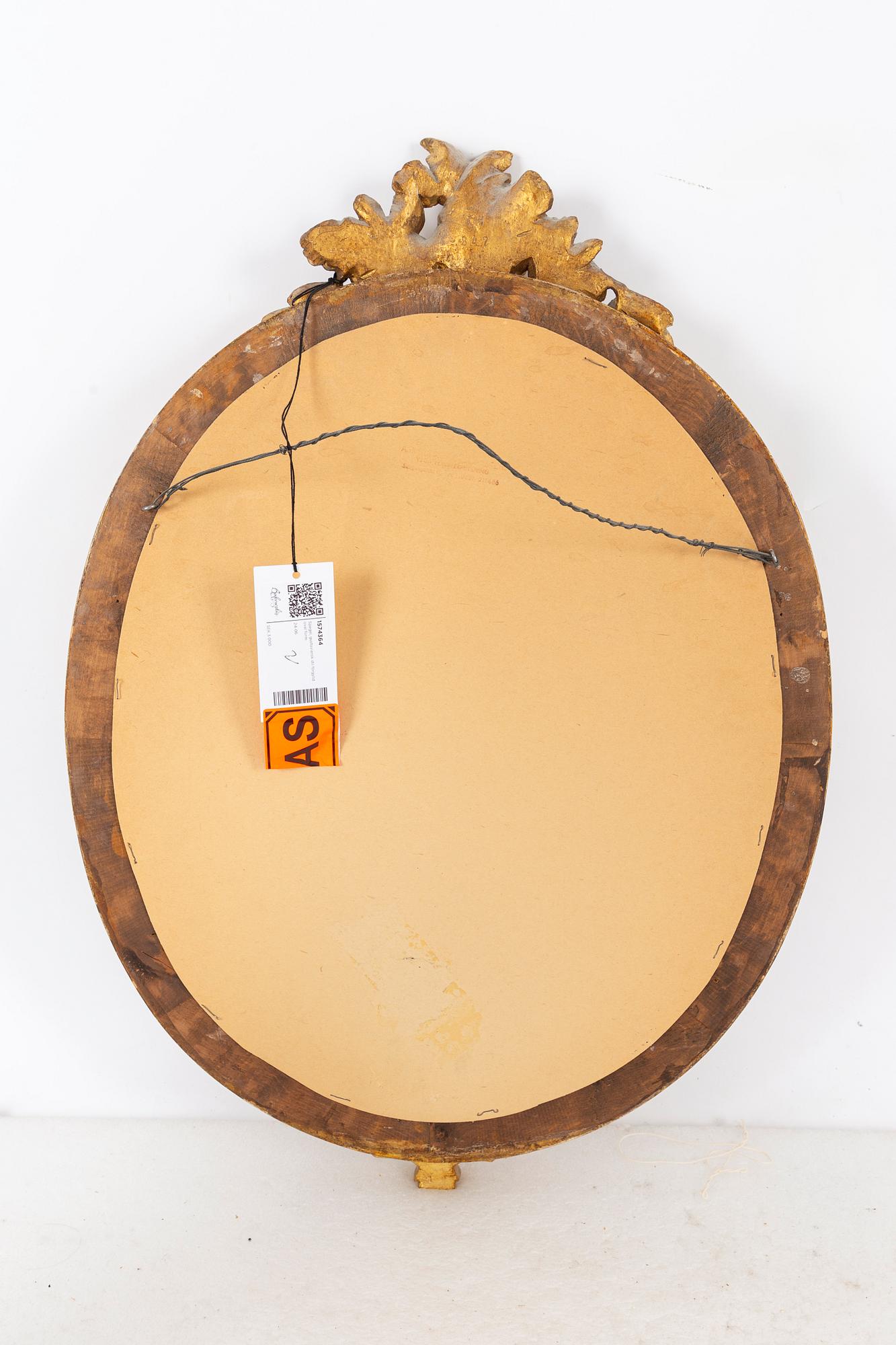 A Gustavian-style gilt-gesso mirror, early 20th century.
