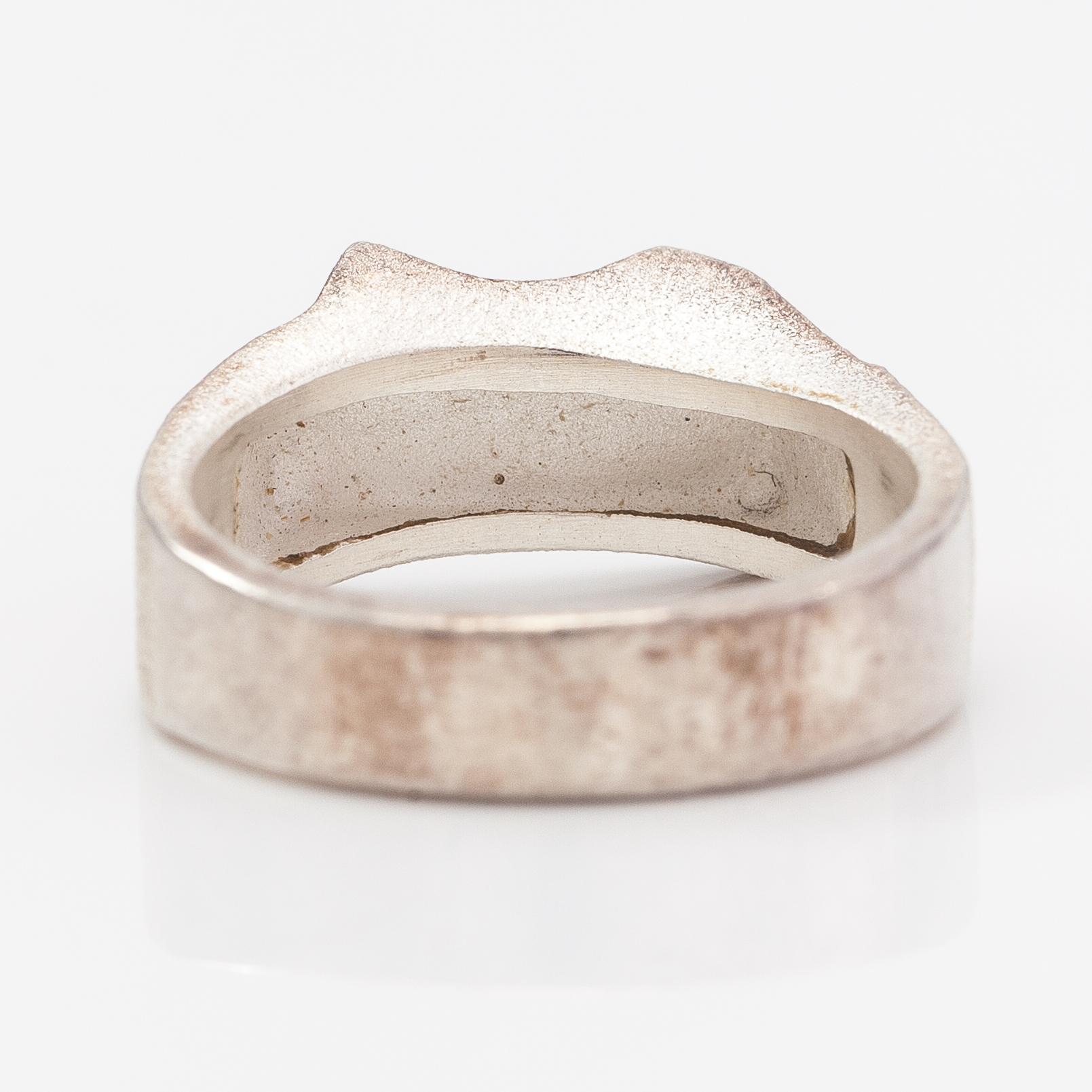 Björn Weckström, A stelring silver ring. Lapponia 2008.